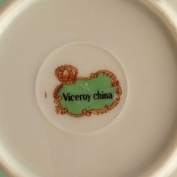 Vintage Viceroy China & Nasco Porcelain Leaf Shaped Trinket Dish Gold Tr… - Picture 6 of 8